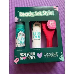 Not Your Mother's Ready Set Style Holiday Tangle Teaser Kit 3 Pc NEW cream wax
